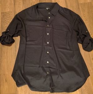 Black button down tunic